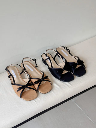 suede flat sandals
