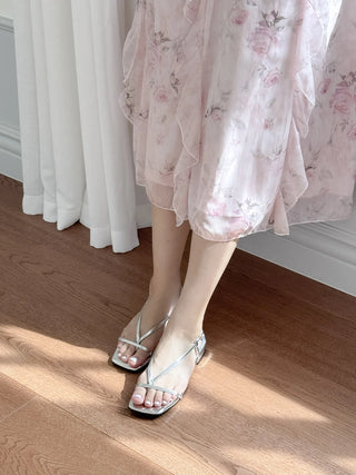 pastel flip-flop sandals