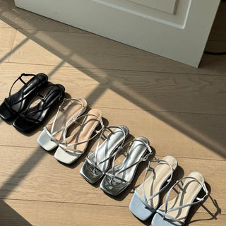 pastel flip-flop sandals