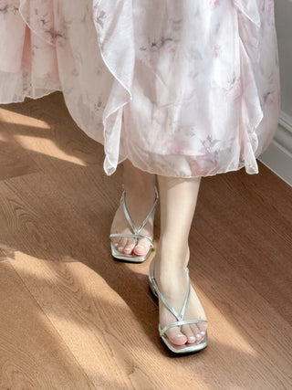 pastel flip-flop sandals