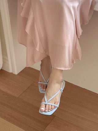 pastel flip-flop sandals