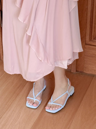 pastel flip-flop sandals