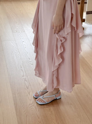 pastel flip-flop sandals