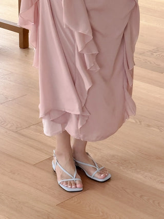 pastel flip-flop sandals