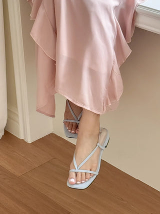 pastel flip-flop sandals