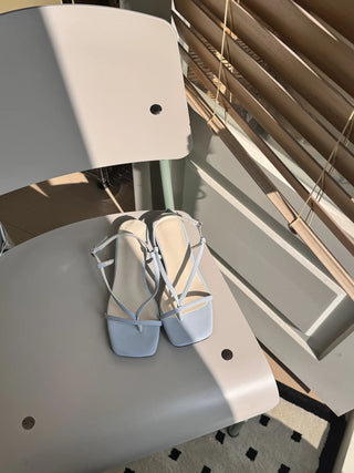 pastel flip-flop sandals