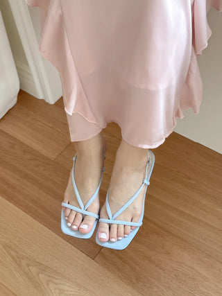 pastel flip-flop sandals
