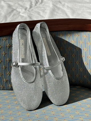 mesh Mary Jane flats