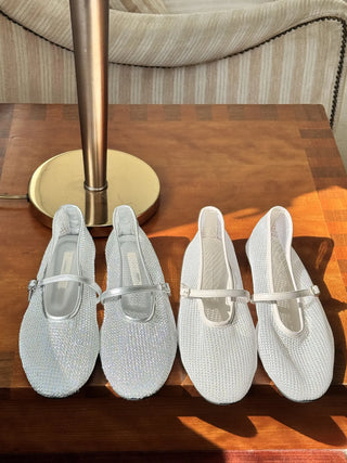 mesh Mary Jane flats