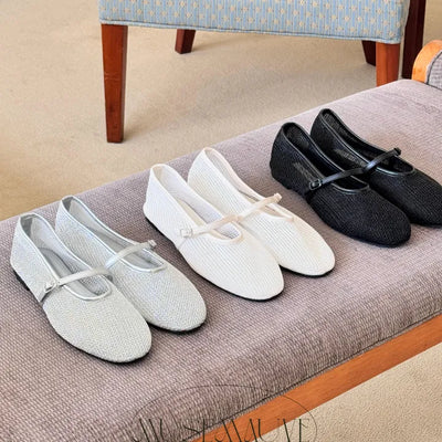 mesh Mary Jane flats