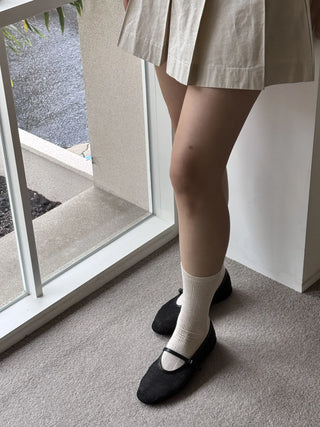 mesh Mary Jane flats