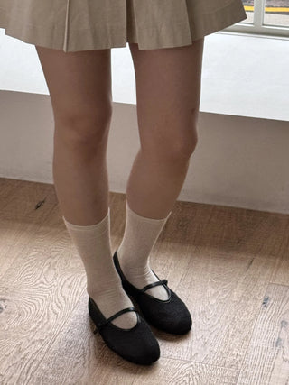 mesh Mary Jane flats