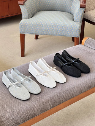 mesh Mary Jane flats