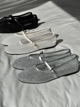mesh Mary Jane flats