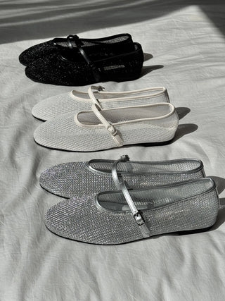 mesh Mary Jane flats