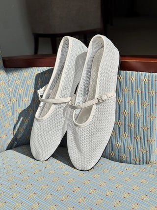 mesh Mary Jane flats