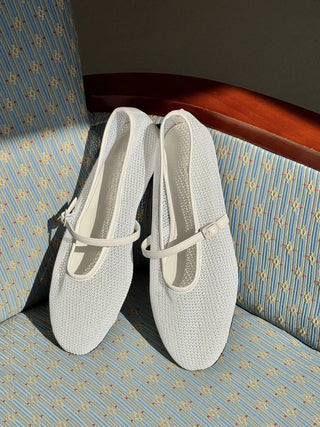 mesh Mary Jane flats