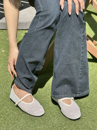 mesh Mary Jane flats