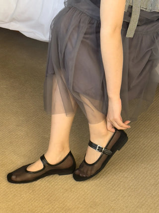 mesh flat shoes