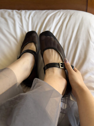 mesh flat shoes