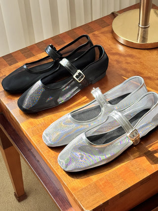 mesh flat shoes