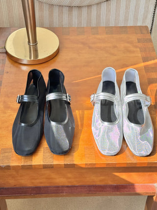 mesh flat shoes