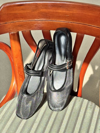 mesh flat shoes