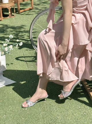 ribbon mule sandals