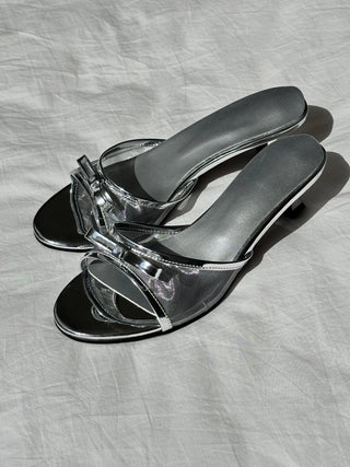 ribbon mule sandals