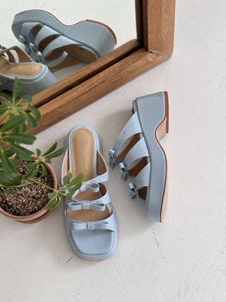 triple ribbon sandals