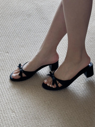 ribbon mule sandals