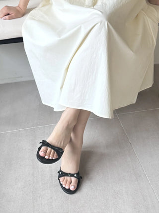satin mule sandals