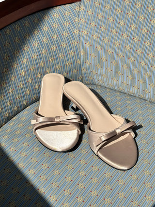 satin mule sandals