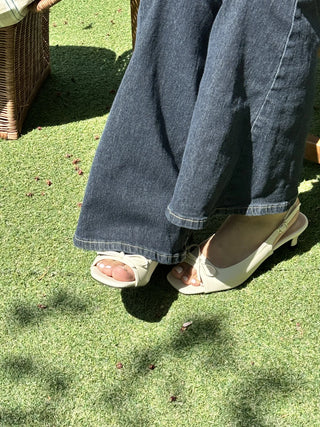 ribbon slingback sandals