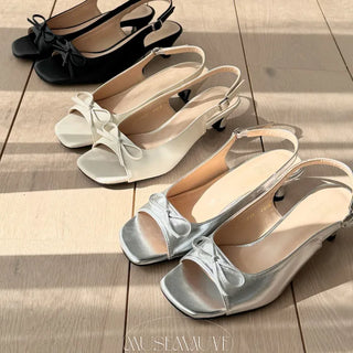 ribbon slingback sandals