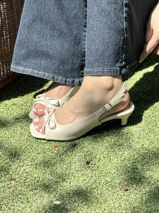 ribbon slingback sandals