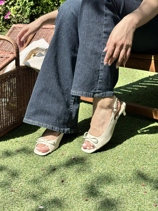 ribbon slingback sandals