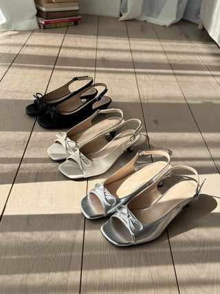 ribbon slingback sandals