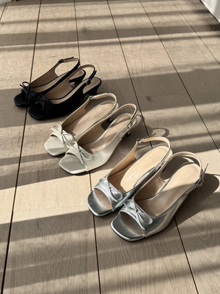 ribbon slingback sandals