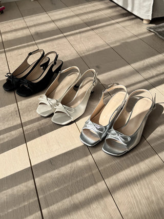 ribbon slingback sandals