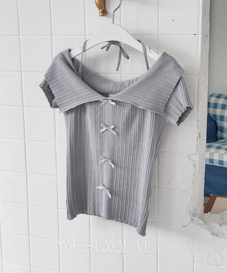 off-shoulder ribbon top