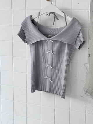 off-shoulder ribbon top