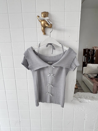 off-shoulder ribbon top