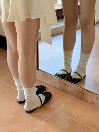 mesh Mary Jane flats
