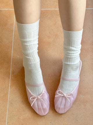 mesh Mary Jane flats