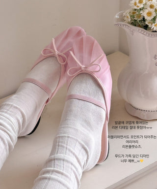mesh Mary Jane flats