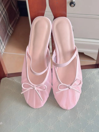 mesh Mary Jane flats