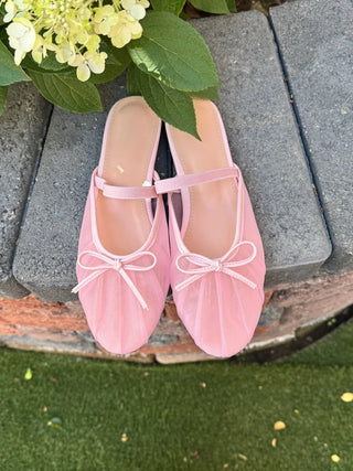 mesh Mary Jane flats