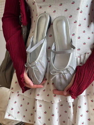 mesh Mary Jane flats