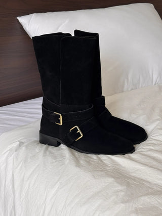 suede middle boots
